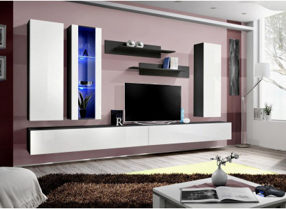Luxury wall unit TV stand wood designer modern furniture living room new