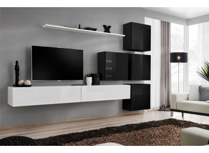 Modern wall unit wall shelf wall cabinet white luxury furnishings designer complete