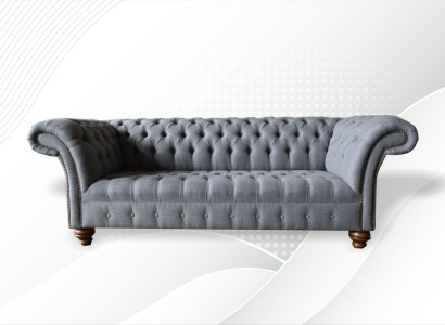 Three-seater couch upholstered design sofa 3-seater seats sofas room gray