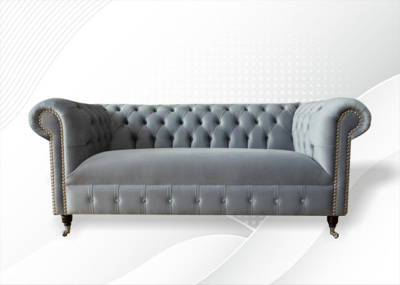 Chesterfield Sofa Couch Upholstery Fabric Leather Textile Couches Decor Suite