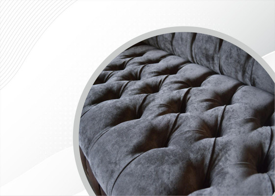 Chesterfield 3-seater living room couch sofa with upholstery seating fabric material