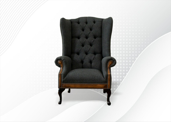 Chair 1x Living Room Upholstered Chair TV Lounge Textile Seat Armchair