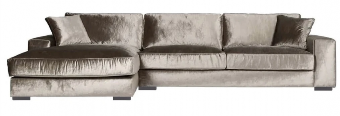 Brown corner sofa, fabric, living room design, couches, upholstery, sofa, sofas, Italian.