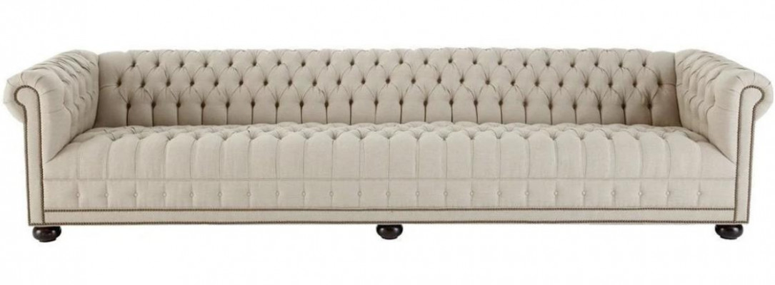 Chesterfield cream living room four-seater design couch sofa furniture fabric sofas