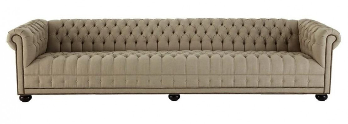 Chesterfield cream living room four-seater design couch sofa furniture fabric sofas