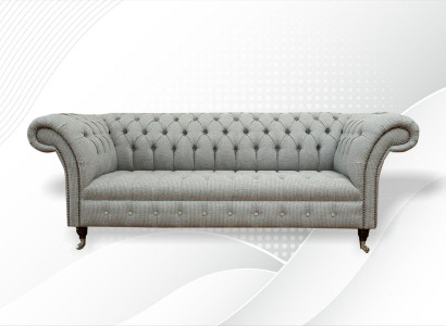 Chesterfield 3-seater designer sofa sofas upholstery couches fabric textile