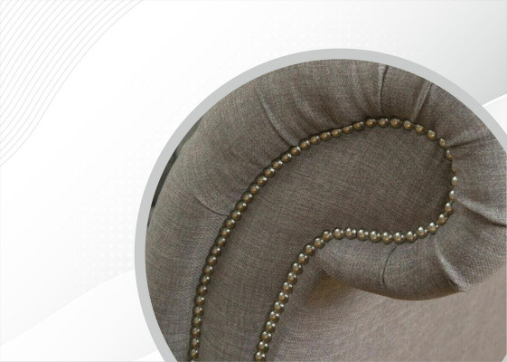 Gray Chesterfield sofa couch upholstery fabric leather couches velvet set
