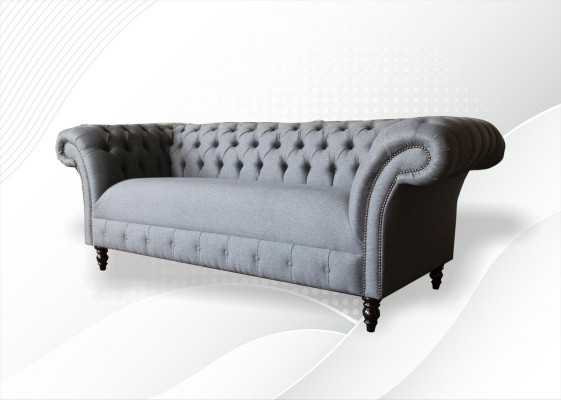 XXL big sofa 3-seater couch Chesterfield upholstery ensemble seat fabric textile