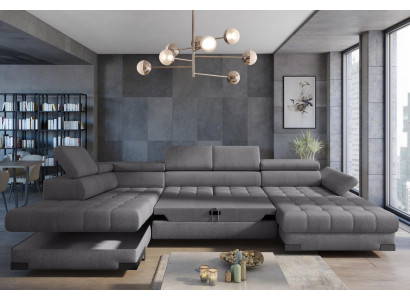 Couch fabric sofas corner couch box new design u-shaped corner sofa bed function