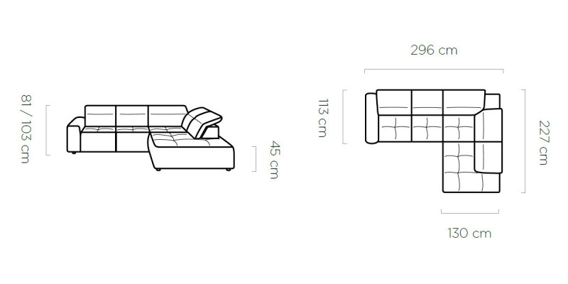 Sectional sofa L-shape textile luxury design seating landscape upholstered couch couches furniture