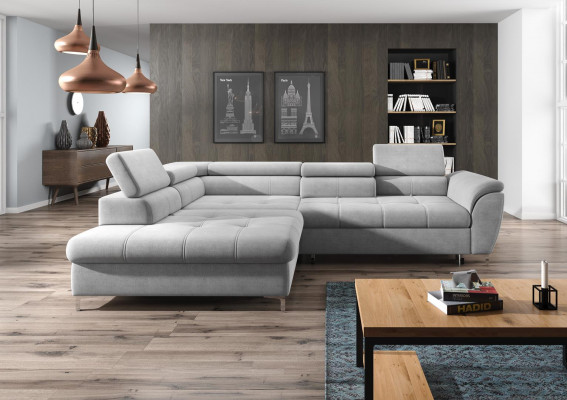 Corner sofa L-shape sofa design upholstery modern textile bed box multifunction fabric