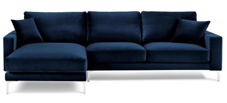 Blue sectional sofa living landscape couch corner suite upholstery Italian furniture design