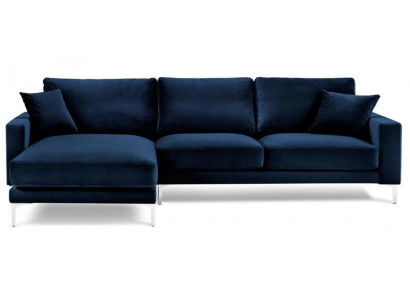 Blue sectional sofa living landscape couch corner suite upholstery Italian furniture design