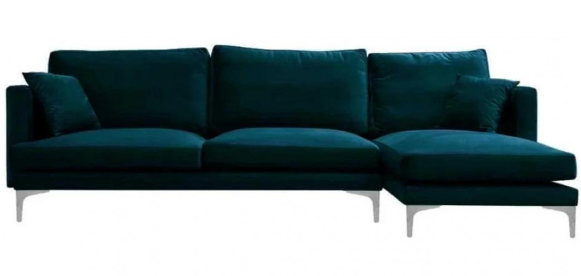 Blue sectional sofa living landscape couch corner suite upholstery Italian furniture design