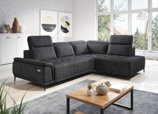 Automatic corner sofa L-shape couch living landscape set design sofa fabric