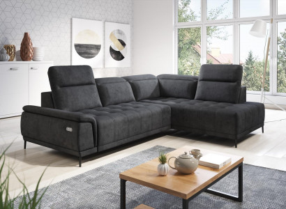 Automatic corner sofa L-shape couch living landscape set design sofa fabric