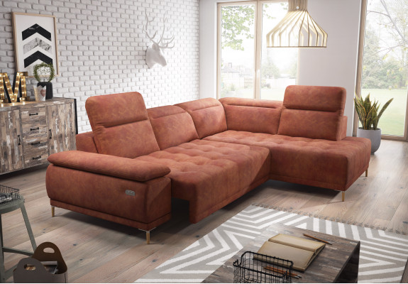 Fabric L-shape couch, living landscape, corner sofa set, modern design, decorative sofa