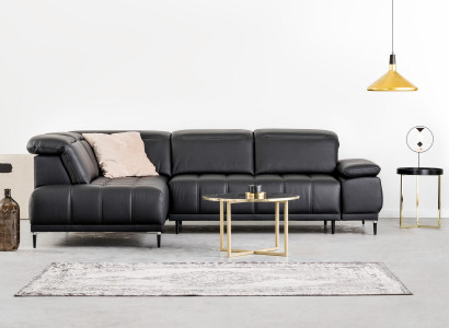 Design Upholstery Modern Leather Bed Function Gray Fabric Corner Sofa L-Shape Sofa Couch
