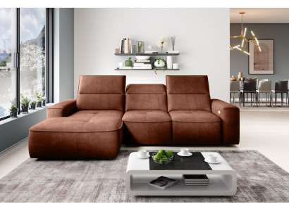 Living landscape sofa corner design modern sofa fabric new brown corner sofa L-shaped couch