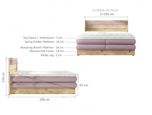 Wooden bed double beds design upholstered bedroom 180x200 Italian style furniture