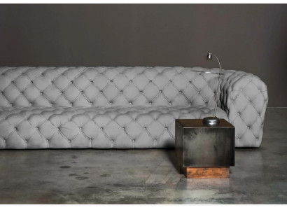 Gray Chesterfield Living Room Modern Design Couch Sofa Furniture Fabric Big XXL New