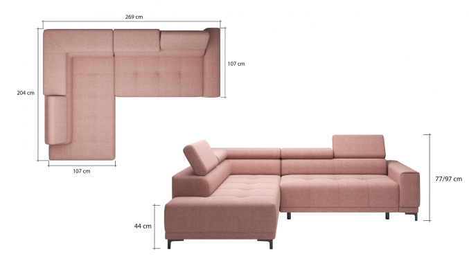 Sofas Fabric Sofa Couch Living Area Sofa Seat Design Corner Sofa L-shape Modern