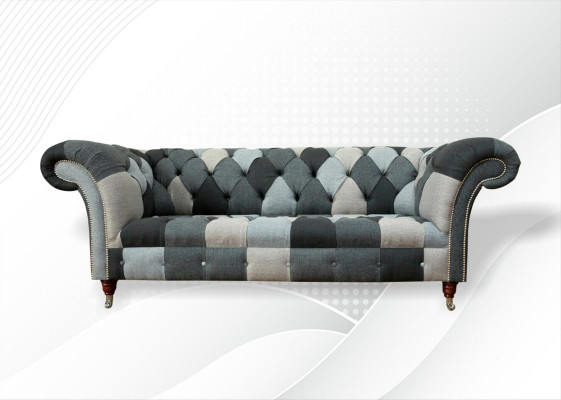 Three-seater living room design couches upholstered sofa sofas velvet fabric Chesterfield
