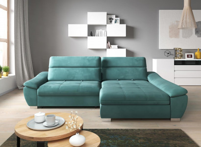Corner sofa couch upholstery corner set L-shape multifunction textile living landscape