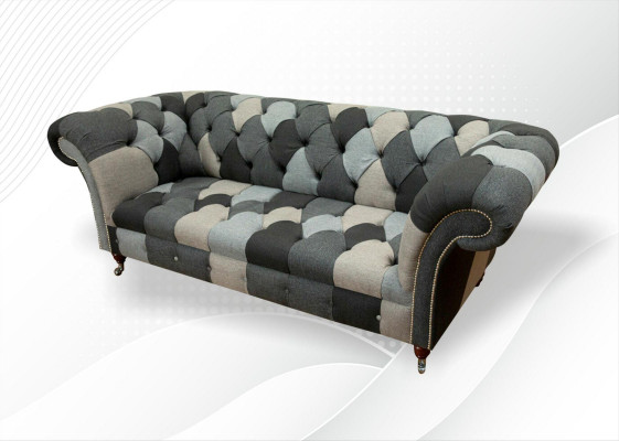 Three-seater living room design couches upholstered sofa sofas velvet fabric Chesterfield