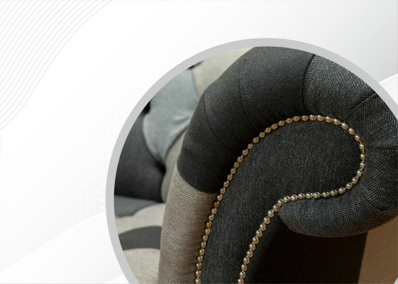 Three-seater living room design couches upholstered sofa sofas velvet fabric Chesterfield
