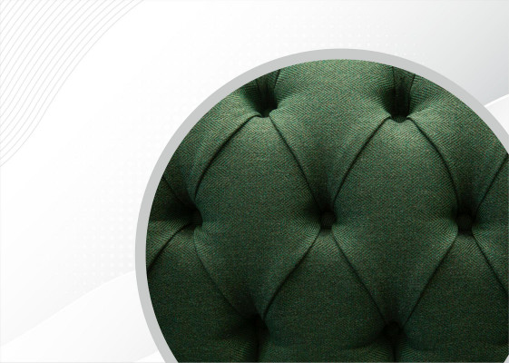 Chesterfield 4 Seater Dark Green Living Room Design Couch Sofa Big Furniture Fabric