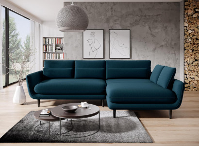 Corner sofa couch upholstery living landscape textile corner sofas set L shape new
