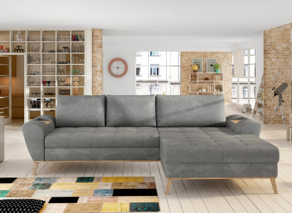Bed Function Living Landscape Sleeper Sofa Corner Sofa Couch L-Shaped Sofa Designer