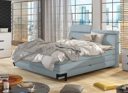 Designer bed bedroom beds textile hotel luxury upholstered box spring bed furniture