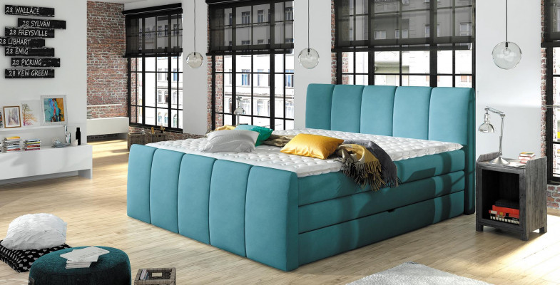 Box spring bed design bed topper pocket spring double bed upholstered bed with bed storage