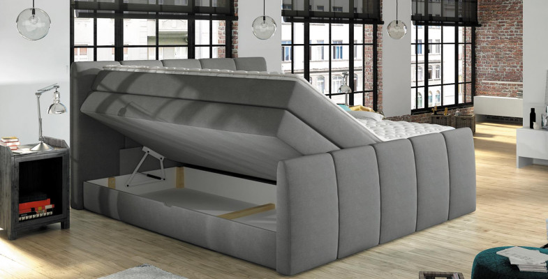 Box spring bed design bed topper pocket spring double bed upholstered bed with bed storage