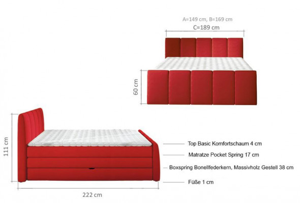 Box spring bed design bed topper pocket spring double bed upholstered bed with bed storage