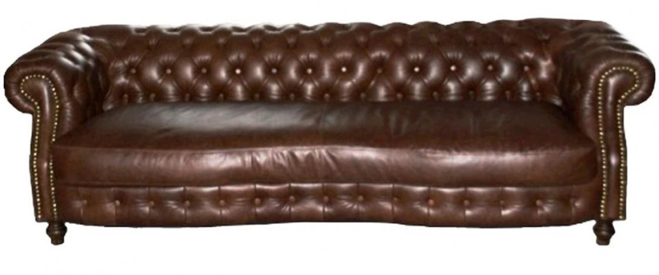 Chesterfield Brown Corner Sofa Couch Upholstery Corner Suite Living Room