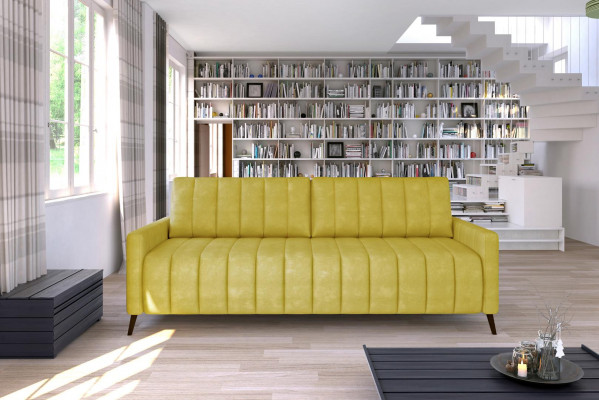 Three-seater couch upholstery design sofa modern 3-seater seating sofas room furniture yellow