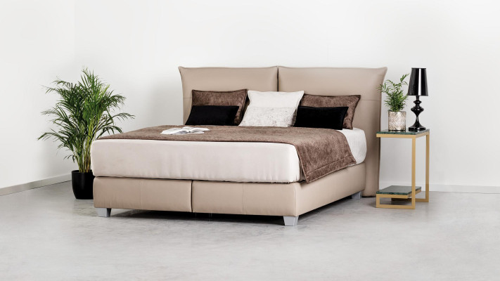 Bedroom Modern 180x200 Wood Textile Beds Bed Upholstered Bed Luxury Double New