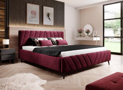 Luxury Bed Design Textile Beds Upholstered Hotel 180x200cm Bedroom Furniture Velvet