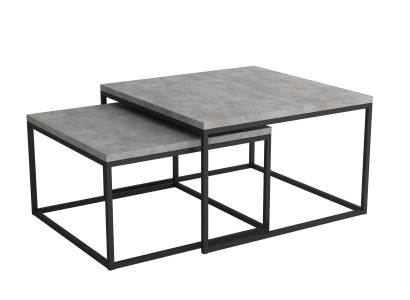 Stainless Steel Design Side Tables Couch Table Sofa Living Room 2x Set