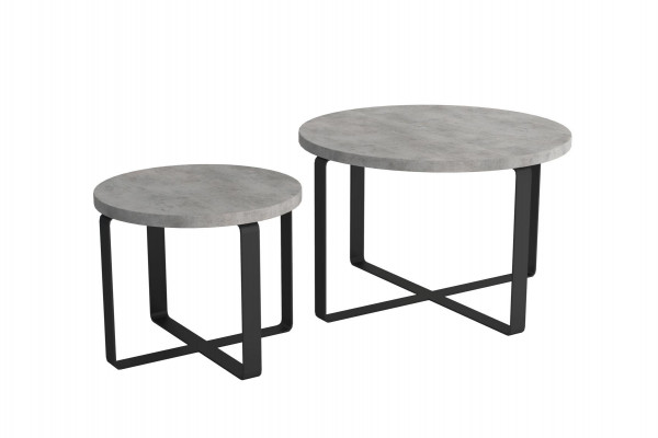 Modern luxury coffee table double round 2x coffee table furniture design