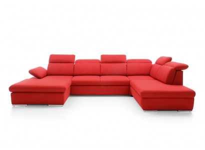 Corner sofa living landscape couch upholstery sofa leather corner sets red
