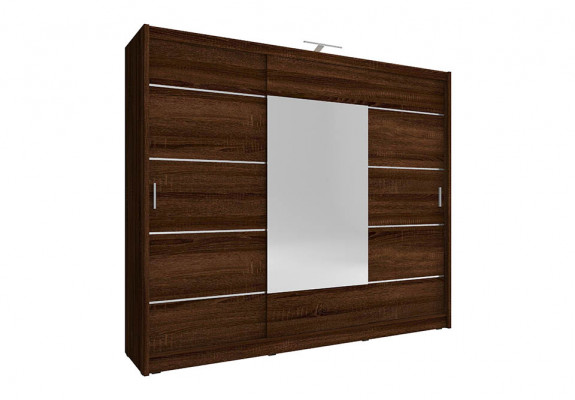 Mirror cabinet bedroom floating 250cm wardrobes sliding doors