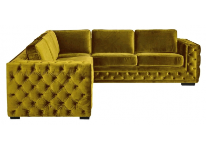 Chesterfield velvet corner sofa couch upholstery corner set living room couches yellow