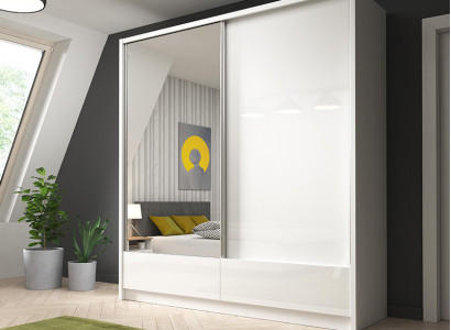 Wardrobe Storage 200cm Shelf Cabinet Archive Sliding Doors Sliding Doors Office