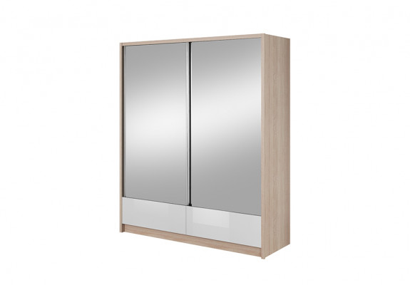 Wardrobe Storage 180cm Shelf Cabinet Archive Decorative Sliding Doors