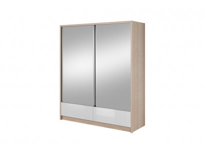 Wardrobe Storage 180cm Shelf Cabinet Archive Decorative Sliding Doors