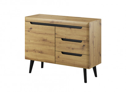 Modern Wooden Dresser 107cm Sideboard XXL Low Boards Living Room Cabinet Dressers